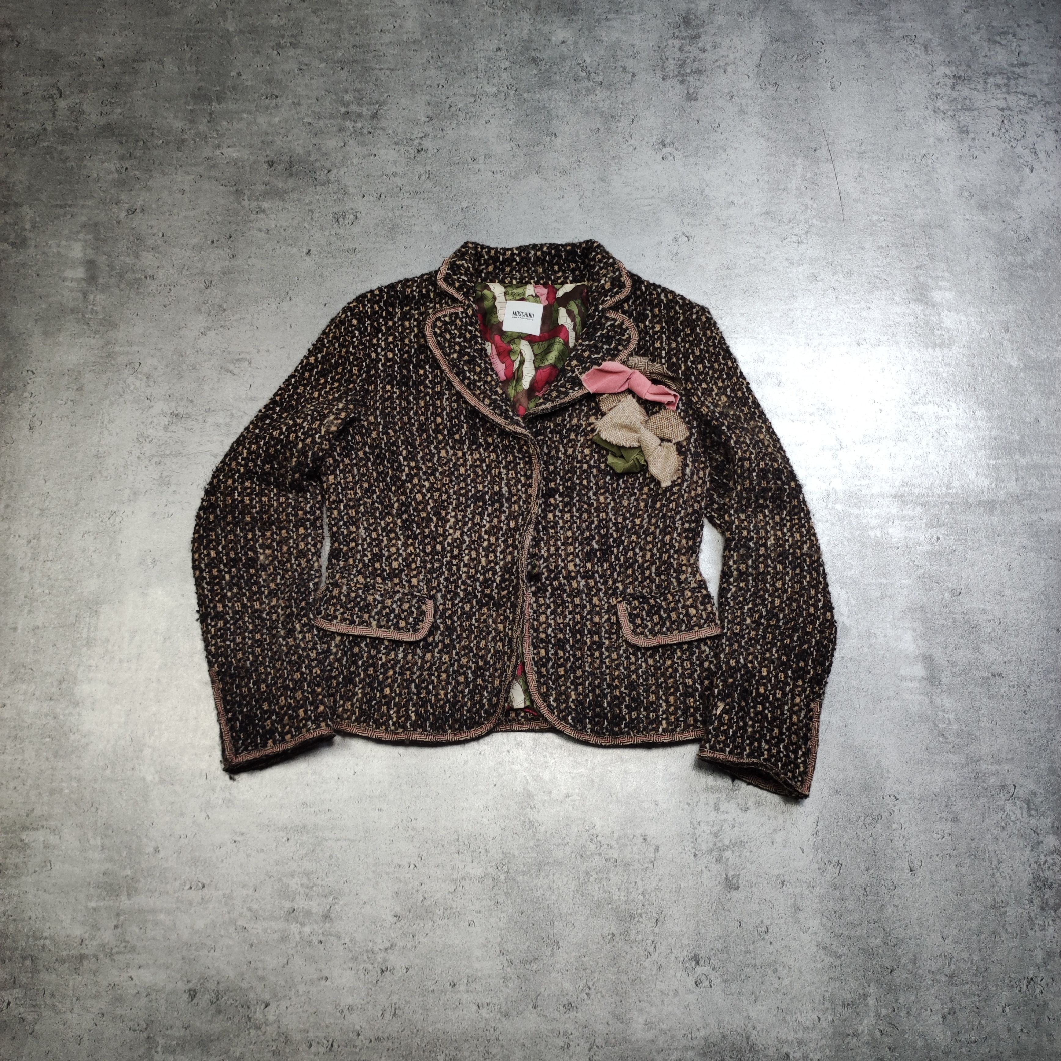 Moschino × Vintage RARE Runway Moschino Italy Cheapandchic Wool Patch Blazer Size M / US 6-8 / IT 42-44 - 1 Thumbnail
