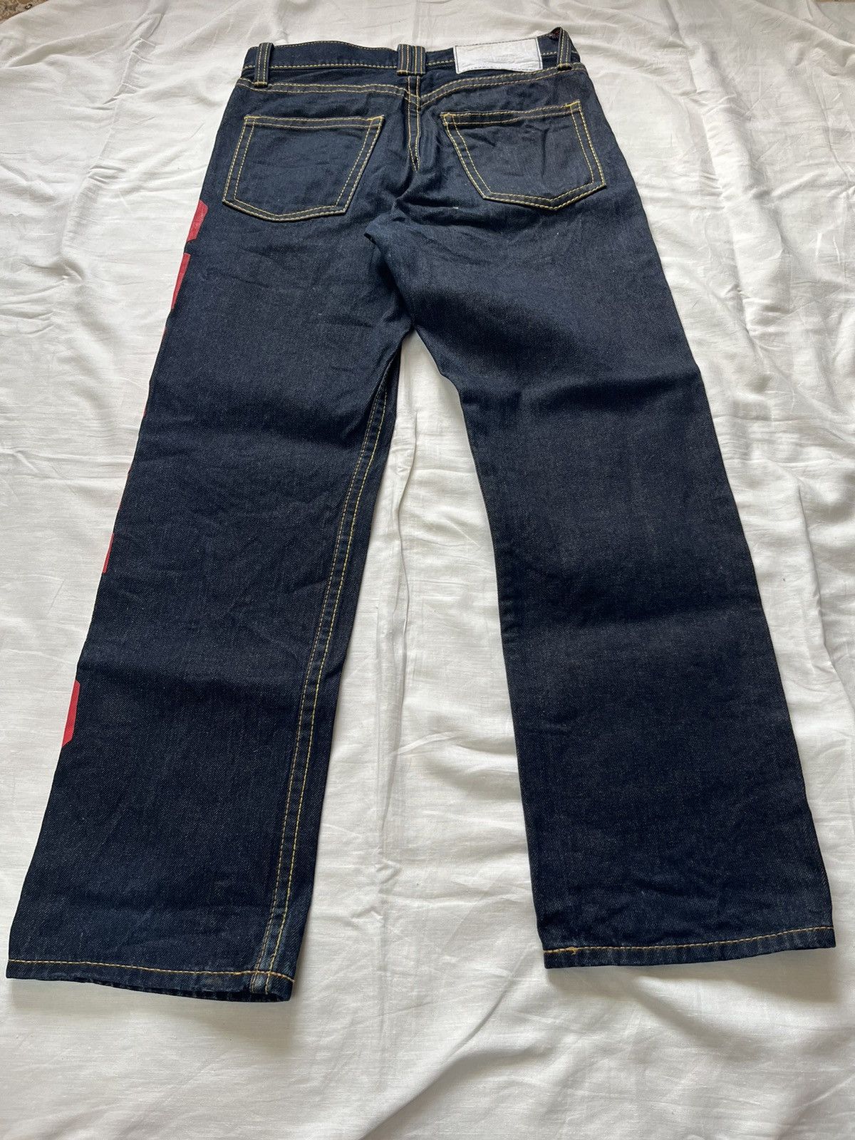 If Six Was Nine × Japanese Brand Selvedge Co & Lu Denim Jeans Motor Racing Spellout Size US 30 / EU 46 - 11 Thumbnail