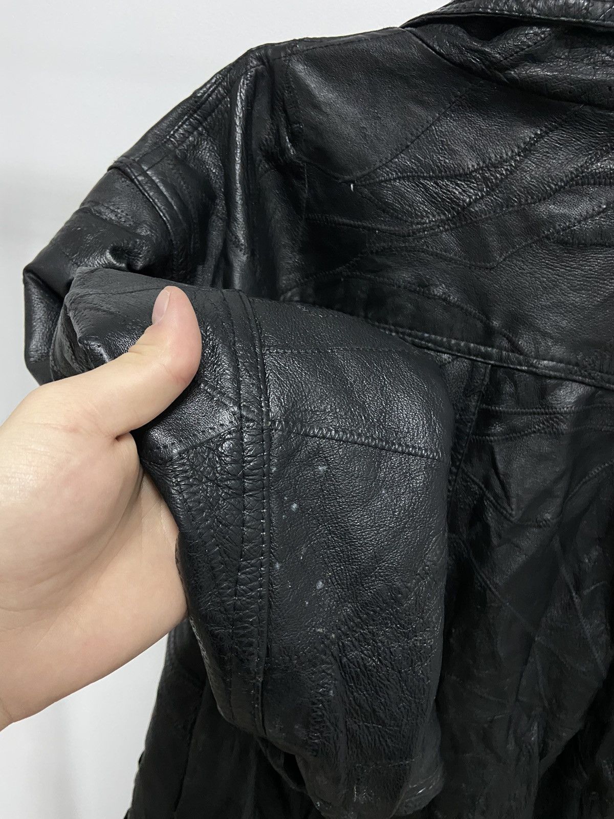 Vintage Vintage Leather Jacket Pig Skin Avant Garde 100% Air Force Size US XL / EU 56 / 4 - 10 Thumbnail