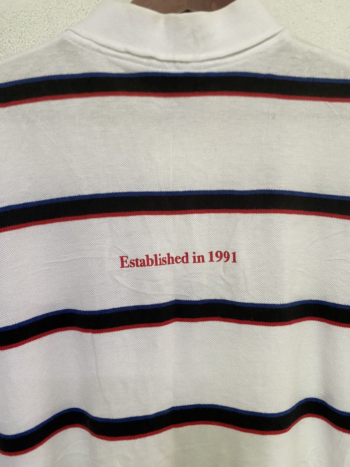 Japanese Brand × Xlarge X Large Collar T Shirt Blue Striped Size US L / EU 52-54 / 3 - 8 Thumbnail