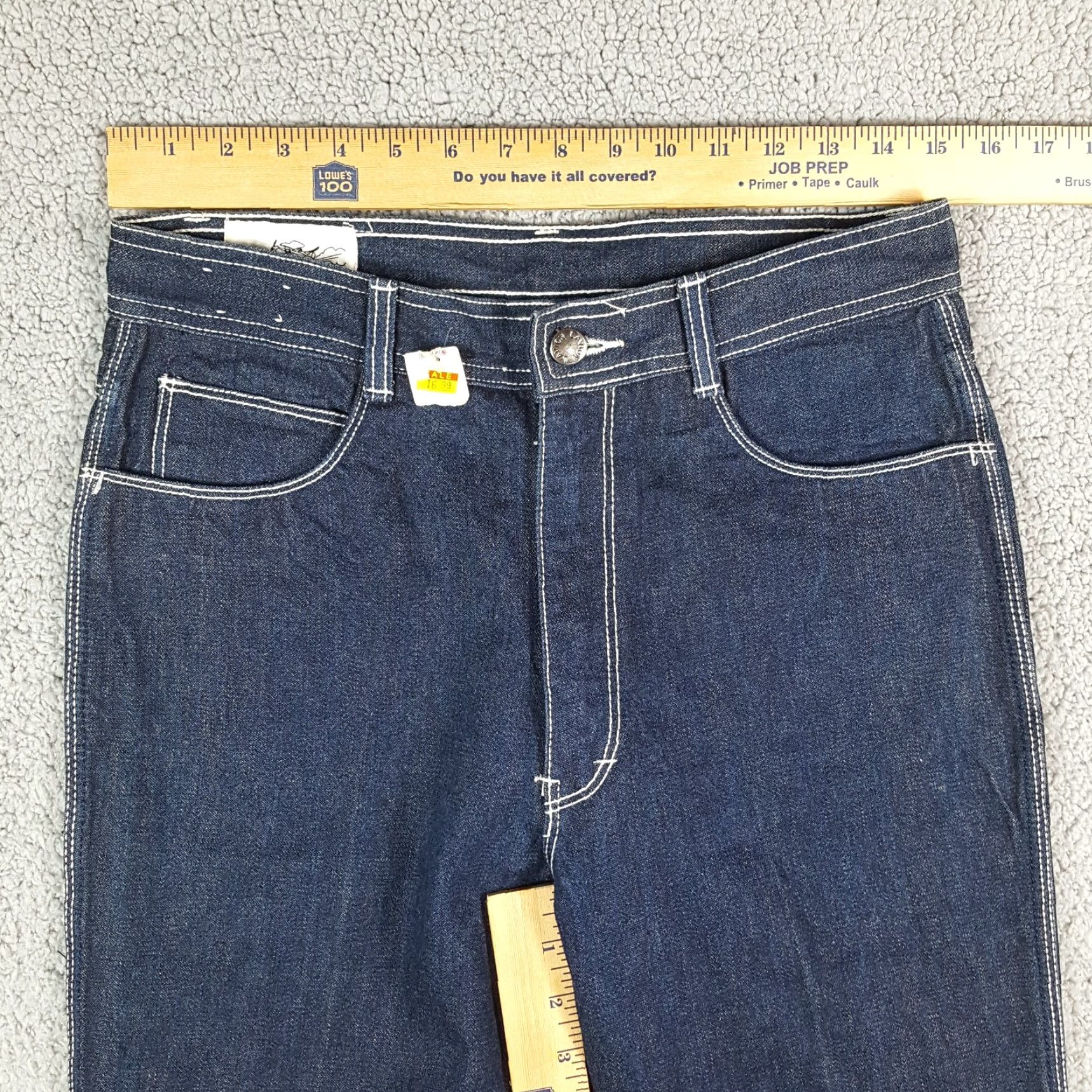 Denime VINTAGE Lavion 90s Dark Denim Straight Leg Jeans Womens Size 32 Blue Pants Size 24" / US 00 / IT 34 - 7 Thumbnail