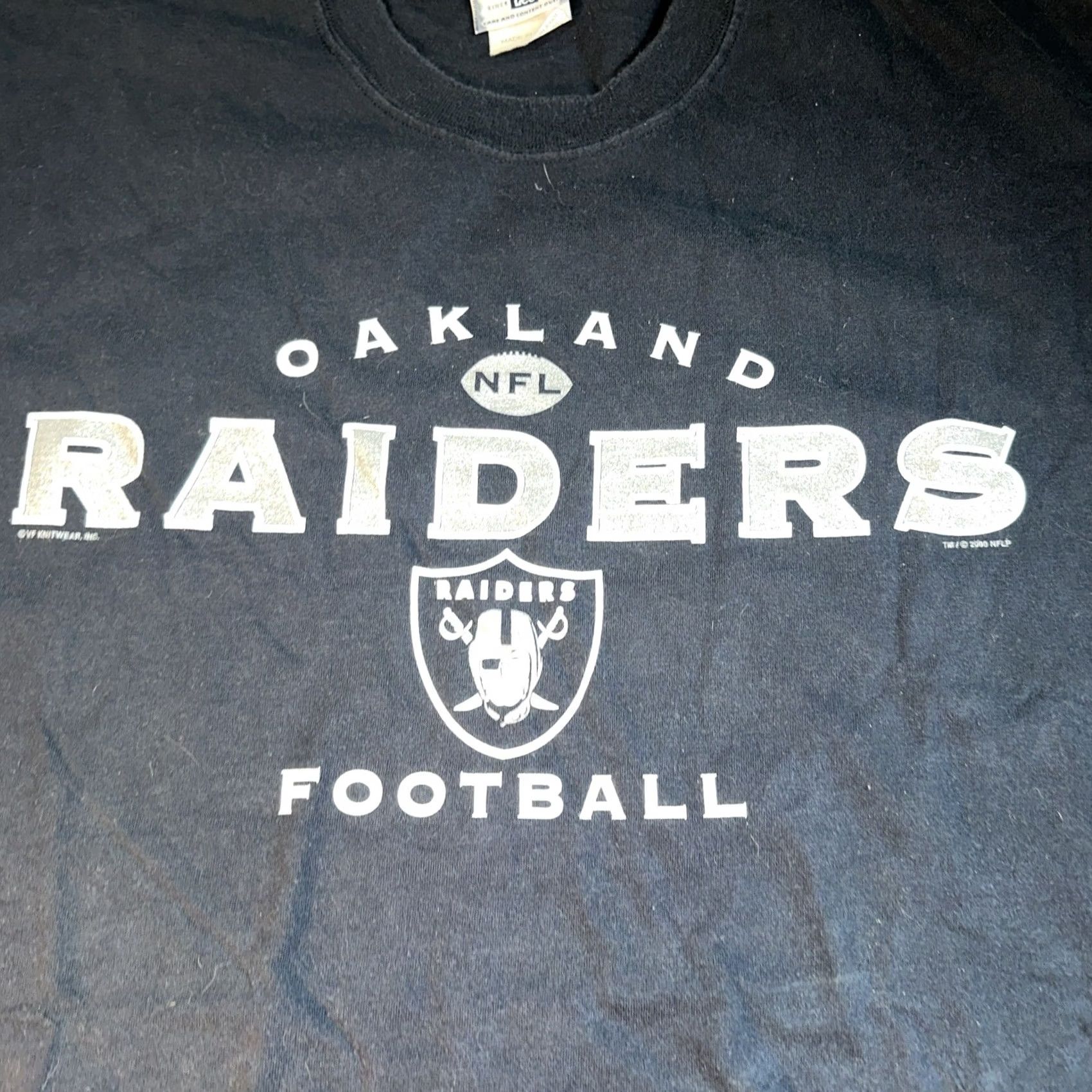 Lee VINTAGE Lee Oakland Raiders T-Shirt 2XL Black Mens Graphic Tee NFL Sportswear/Beach 1990s Size US XXL / EU 58 / 5 - 2 Thumbnail