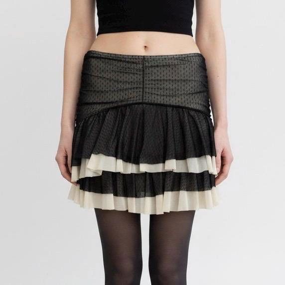 Other The Morgan de Toi Mini Layered Mesh Mini Skirt Size 26" / US 2 / IT 38 - 2 Thumbnail