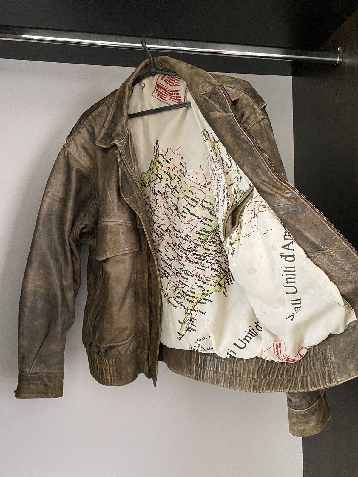 Japanese Brand × Vintage Vintage Leather Bomber Jacket Like Avirex Size US S / EU 44-46 / 1 - 11 Thumbnail