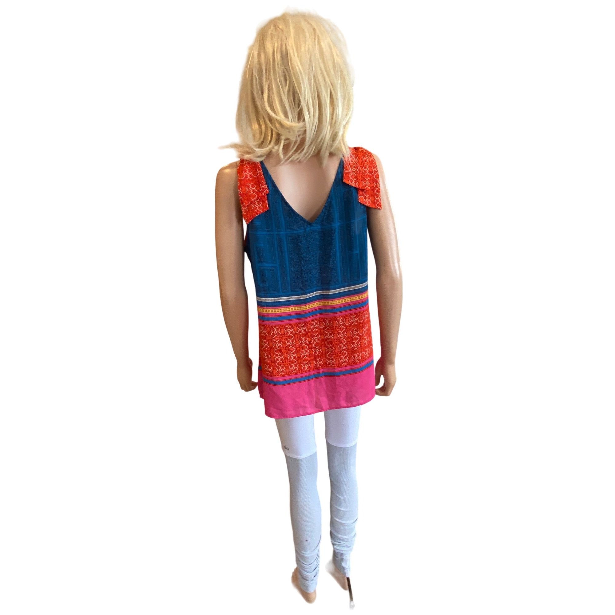 Designer CAbi Shoulder Tie Top Tunic #5787 Nomad Multicolor Print Wom Size M / US 6-8 / IT 42-44 - 14 Thumbnail