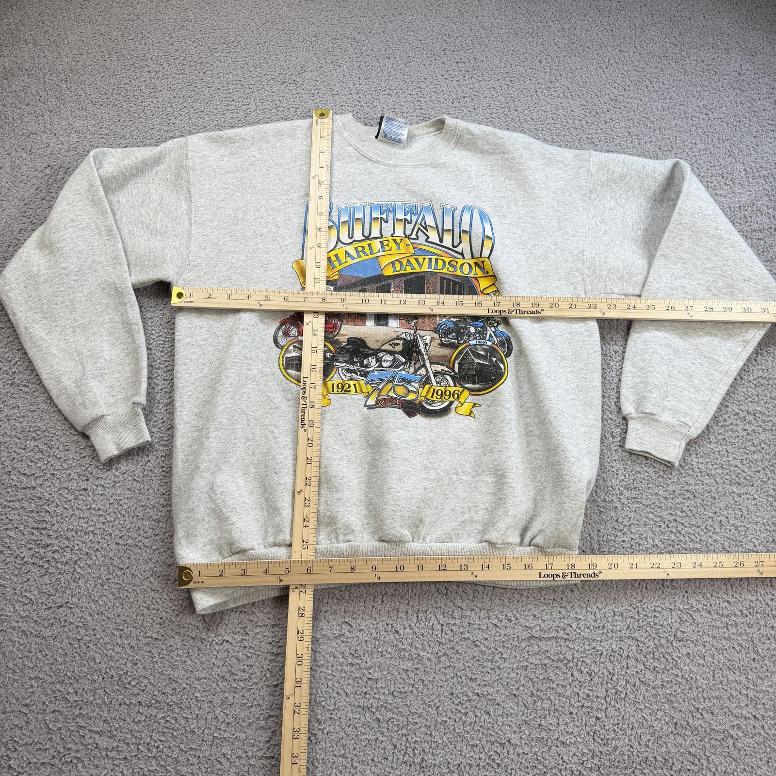 Harley Davidson Vintage 1996 Harley Davidson Buffalo Crewneck Sweatshirt XL Size US XL / EU 56 / 4 - 3 Thumbnail