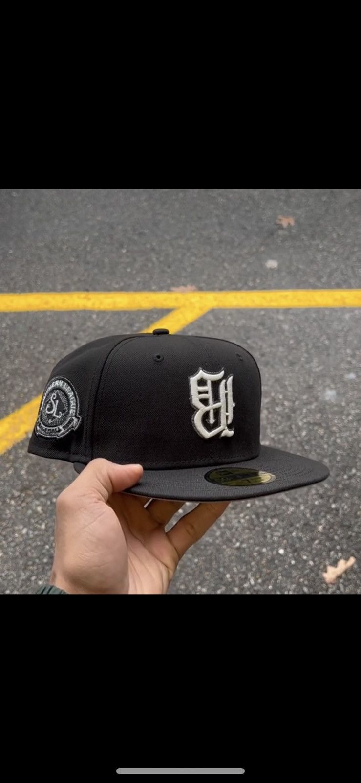 image of Hat x New Era Ecap City Birmingham Barons Upside Down Logo Southern Leagu in Black, Men's