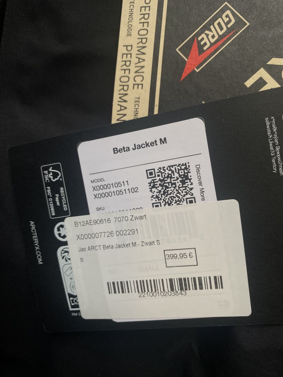 Arc'teryx Arc’teryx Beta Jacket Men's Black Size US S / EU 44-46 / 1 - 3 Thumbnail