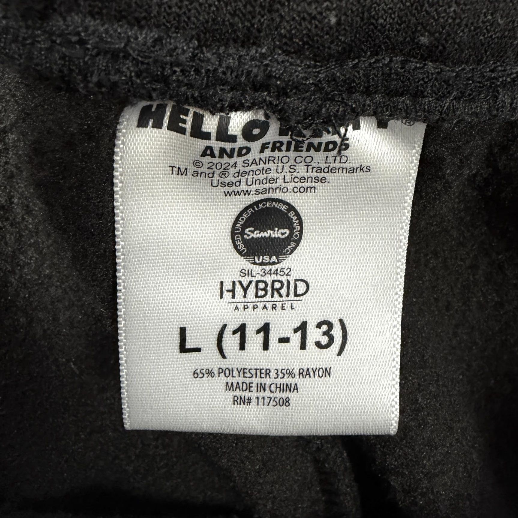 Vintage Sanrio Hello Kitty and Friends Jogger Pants Juniors L Black Kidcore Kawaii Pants Womens Size 36" / US 14 / IT 50 - 7 Thumbnail