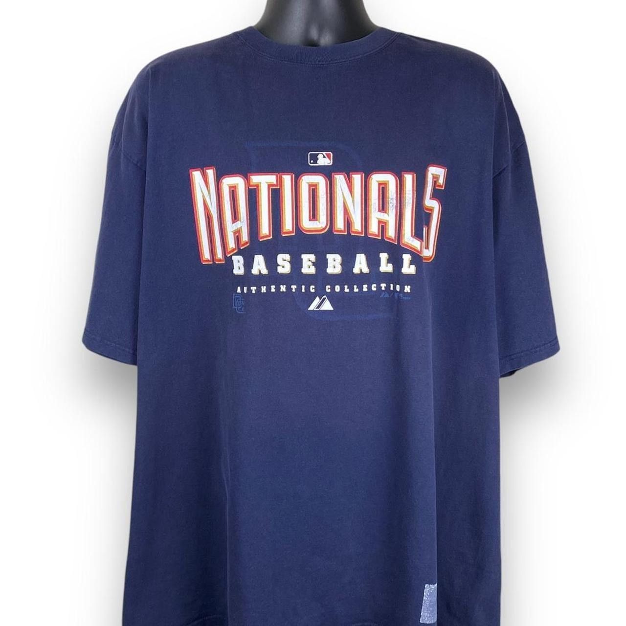 MLB × Vintage Vintage Majestic MLB Washington Nationals Baseball Tshirt Size US XL / EU 56 / 4 - 1 Thumbnail