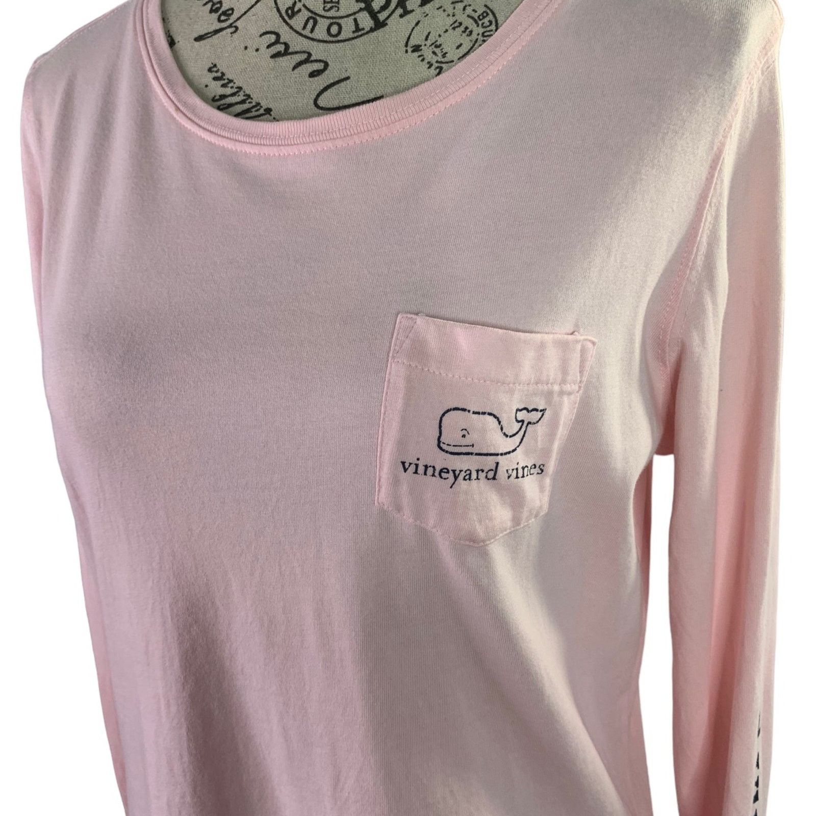 Vineyard Vines Vineyard Vines Womens Pink Long Sleeve Logo Cotton Small Size S / US 4 / IT 40 - 3 Thumbnail