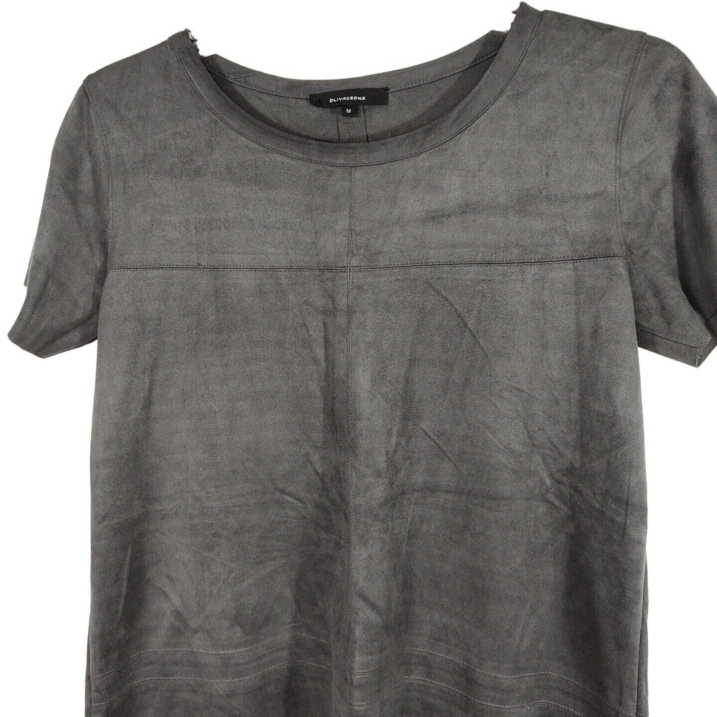 Other Olivaceous Grey Microfiber Tunic Top Shirt Women Size M Size M / US 6-8 / IT 42-44 - 2 Thumbnail