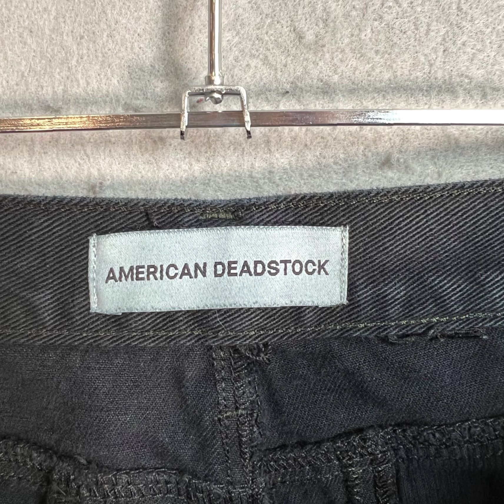 Denime VINTAGE American Deadstock Patchwork Black Denim Pants Corduroy & Denim Flare Leg 30 Size 30" / US 8 / IT 44 - 3 Thumbnail
