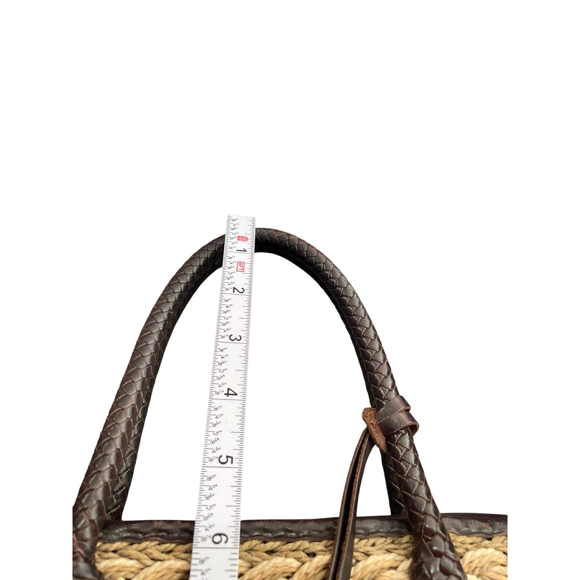 Brighton Brighton womans brown woven Straw leather charmed hand Bag S Size ONE SIZE - 5 Thumbnail