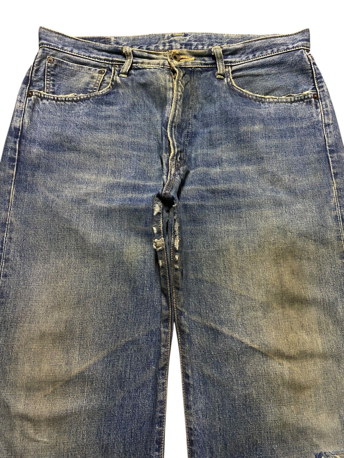 Edwin Vintage Japanese Edwin 505 Mud Wash Selvedge Loose Jeans Size US 36 / EU 52 - 3 Thumbnail