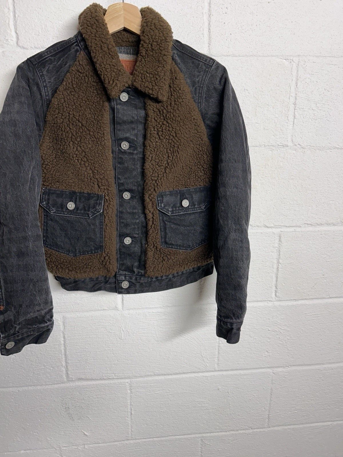 RRL Ralph Lauren RRL Ralph Lauren Faux Grizzly Fleece Denim Shearling Jacket Size S / US 4 / IT 40 - 3 Thumbnail
