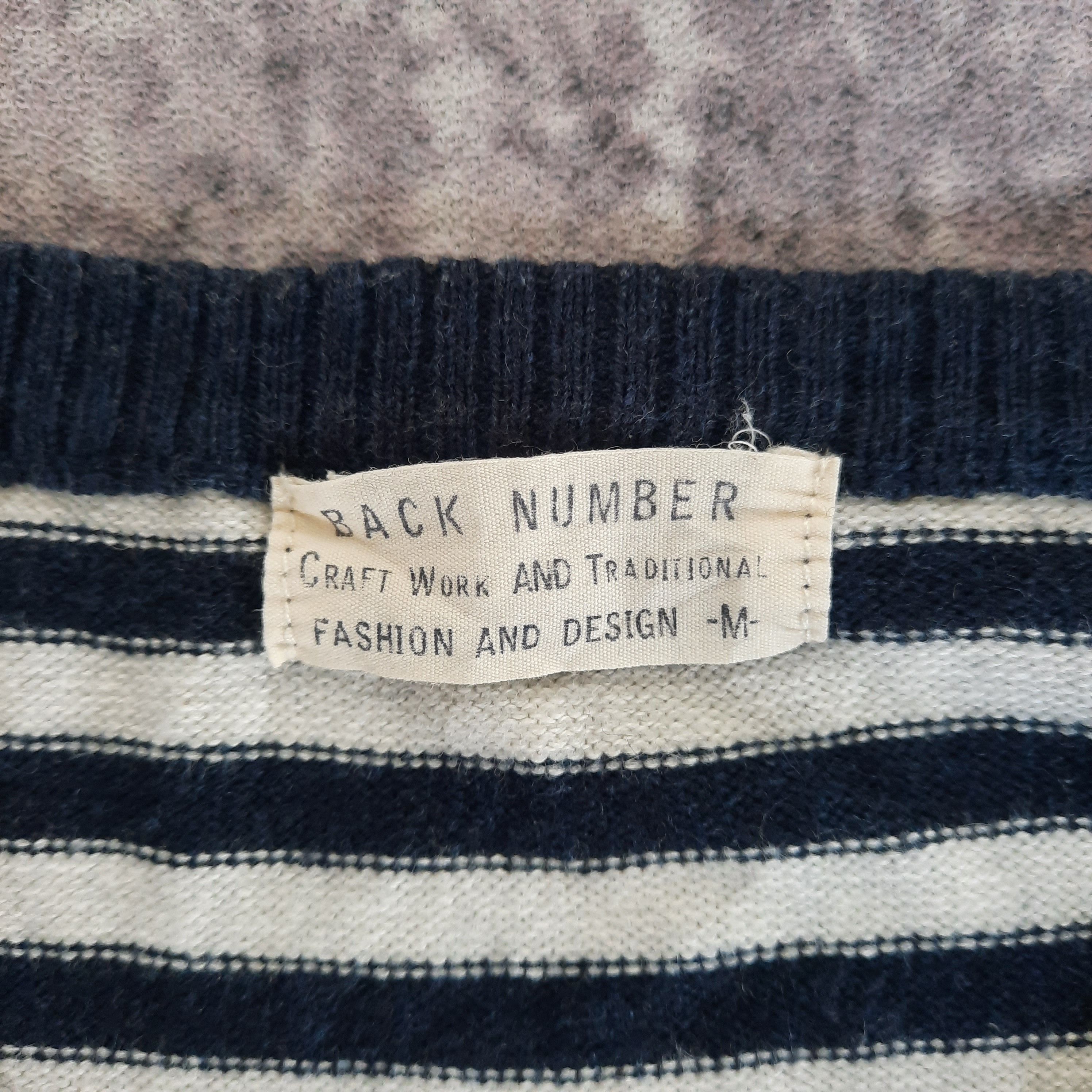 Japanese Brand 🔥Japanese brand back number stripes jumper cardigan shirt Size US M / EU 48-50 / 2 - 3 Thumbnail