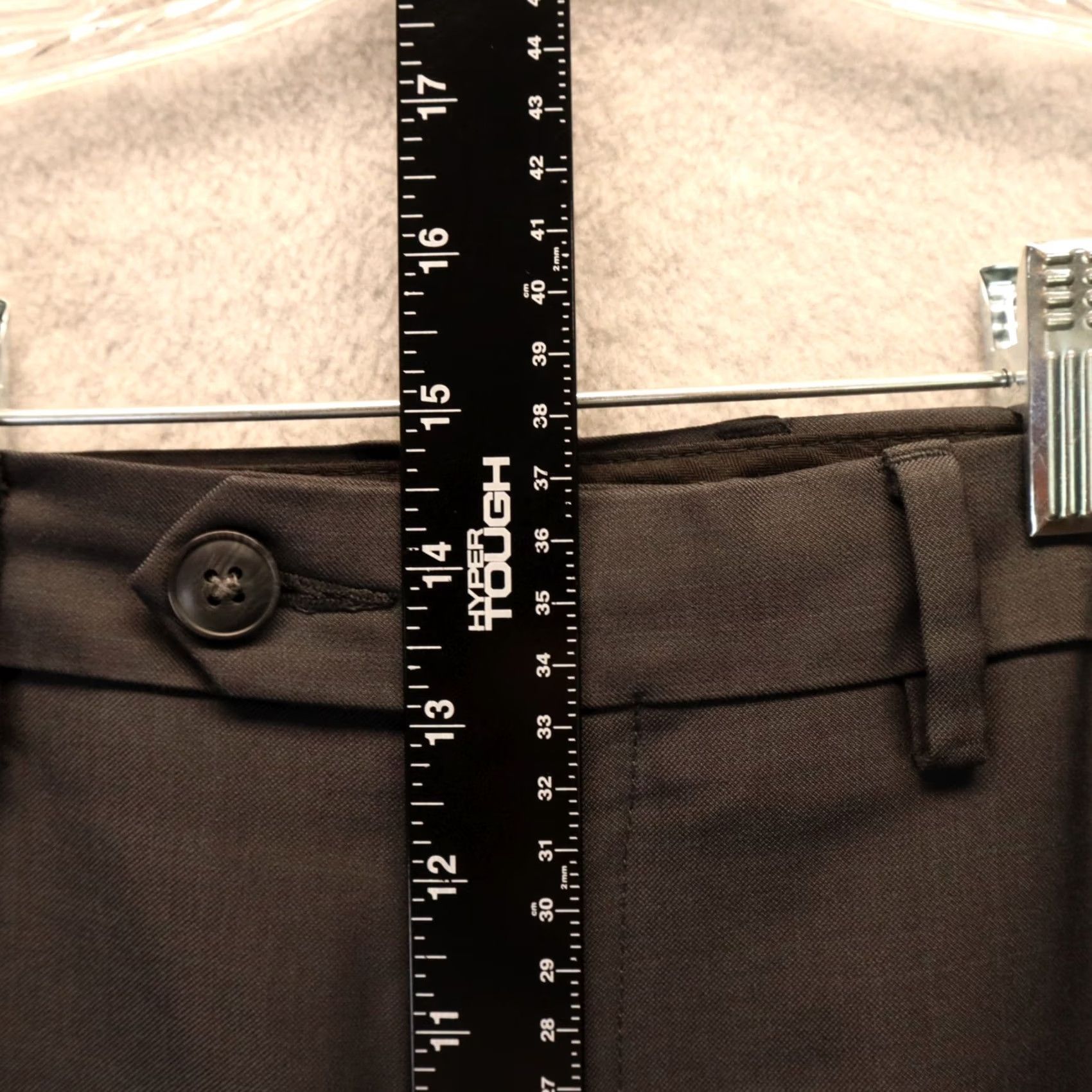 Haggar Haggar Pants Mens 38x30 Classic Fit Dress Slacks Flat Front Dark Gray Size US 38 / EU 54 - 6 Thumbnail