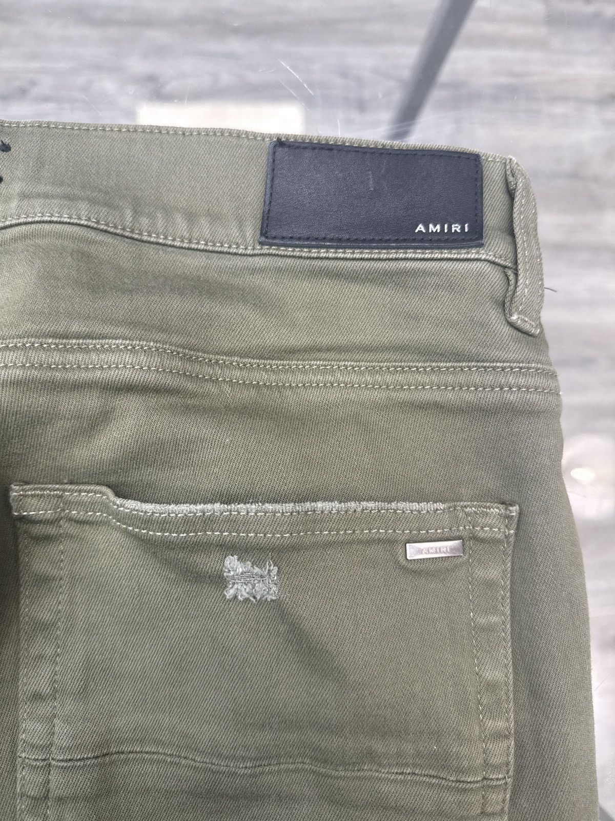 Amiri Amiri Thrasher Bandana Jeans - Olive Green Size US 34 / EU 50 - 7 Thumbnail