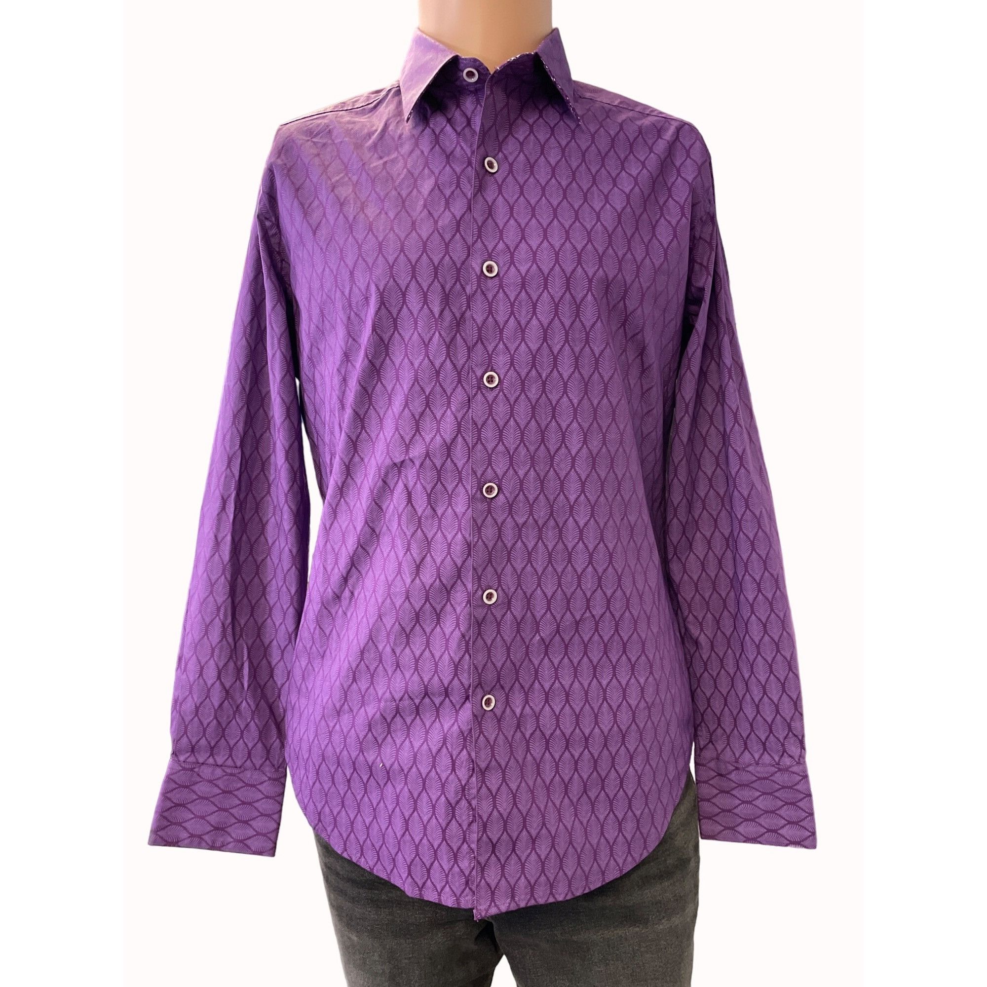Robert Graham Robert Graham Men's Purple geometric Button Down Shirt Size Size US S / EU 44-46 / 1 - 1 Thumbnail