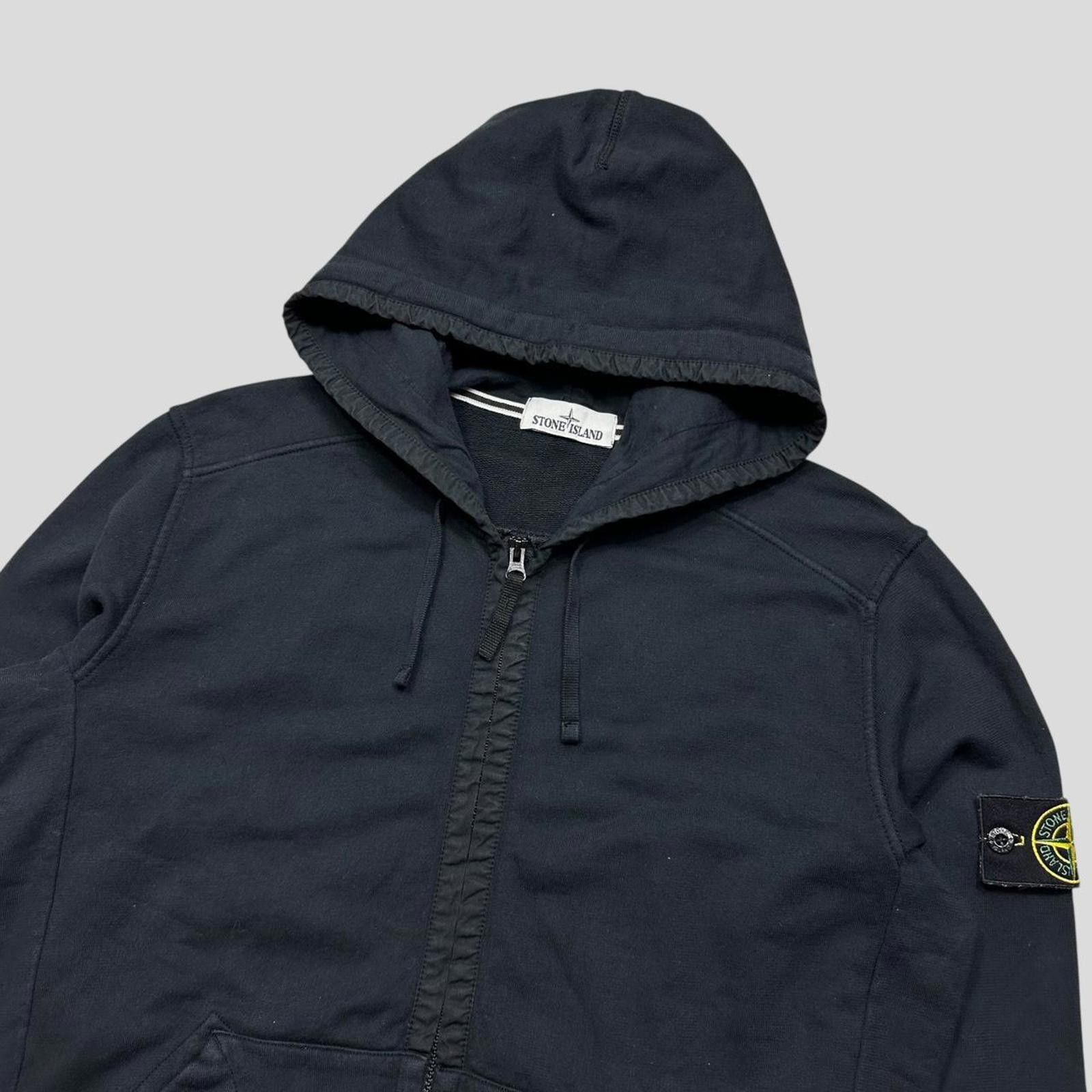 Stone Island Stone Island Navy Heavy Cotton Zip-up Hoodie - M/L Size US M / EU 48-50 / 2 - 2 Thumbnail