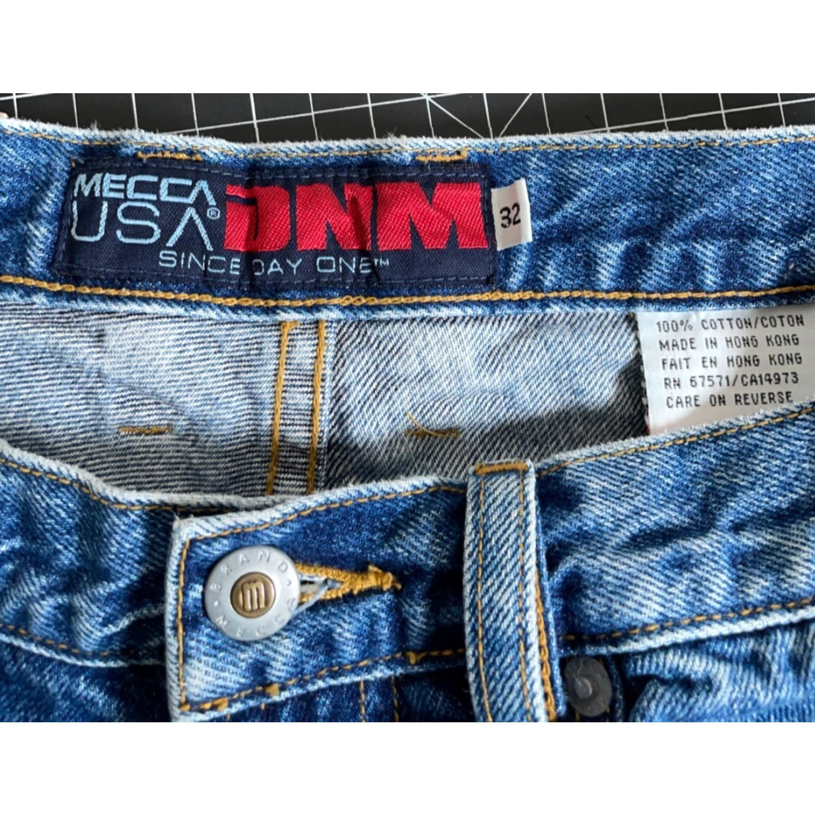 Vintage VINTAGE Mecca Baggy Fit Straight Leg Jeans Men’s 31 x 31 Denim 90s Hip Hop Skater Size US 31 - 3 Thumbnail