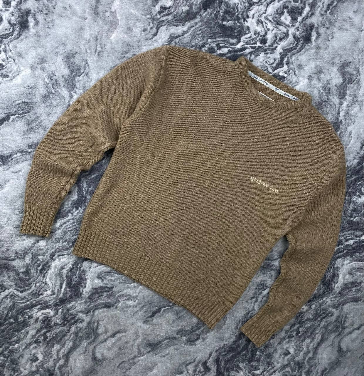 Armani Vintage Armani Jeans Knit Sweater Men Size S Beige Size US S / EU 44-46 / 1 - 1 Thumbnail