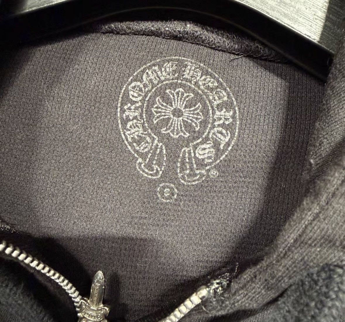 Chrome Hearts black chrome hearts zip hoodie with blue print. Size US S / EU 44-46 / 1 - 3 Thumbnail