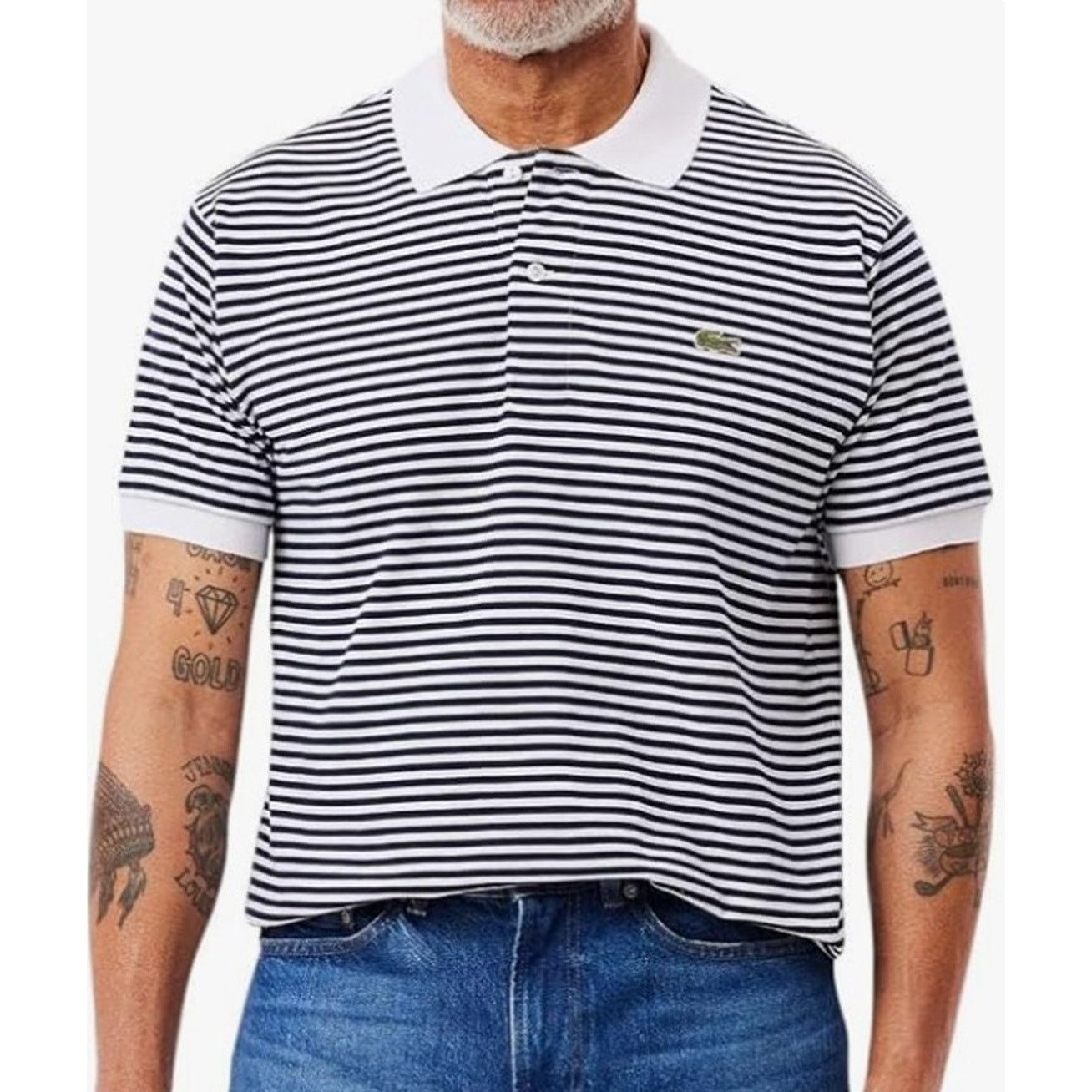 Lacoste Lacoste Men's Short Sleeve Classic Fit Stripped Polo Shirt S Size US S / EU 44-46 / 1 - 1 Thumbnail