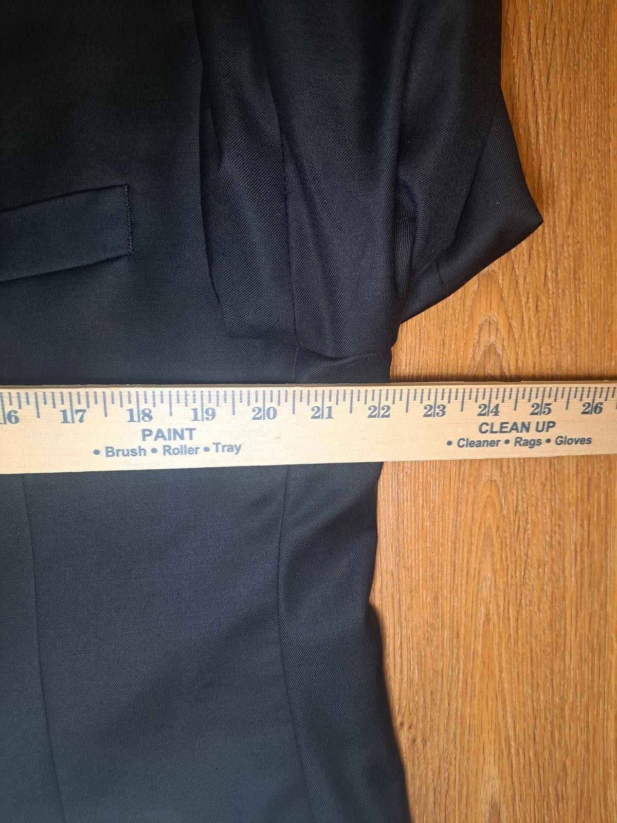 Calvin Klein Calvin Klein Tuxedo Jacket Separate Mens 48L Black 100% Wool Size 48L - 8 Thumbnail