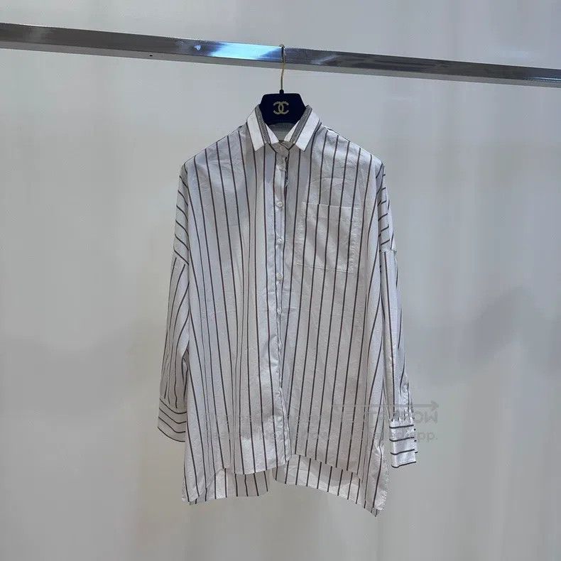 Brunello Cucinelli Brunello Cucinelli Striped Shirt Size S / US 4 / IT 40 - 1 Thumbnail