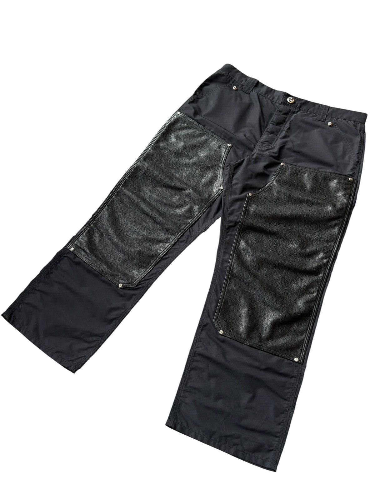 Chrome Hearts Chrome Hearts Nylon/Leather Double Knee Carpenter Pant Black Size US 36 / EU 52 - 3 Thumbnail