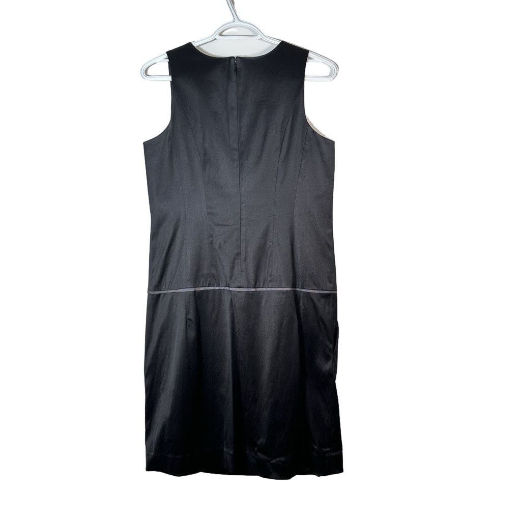 Club Monaco Club Monaco Chic Black Taffeta A Line Dress Faux Wrap Size 8 Size M / US 6-8 / IT 42-44 - 2 Thumbnail