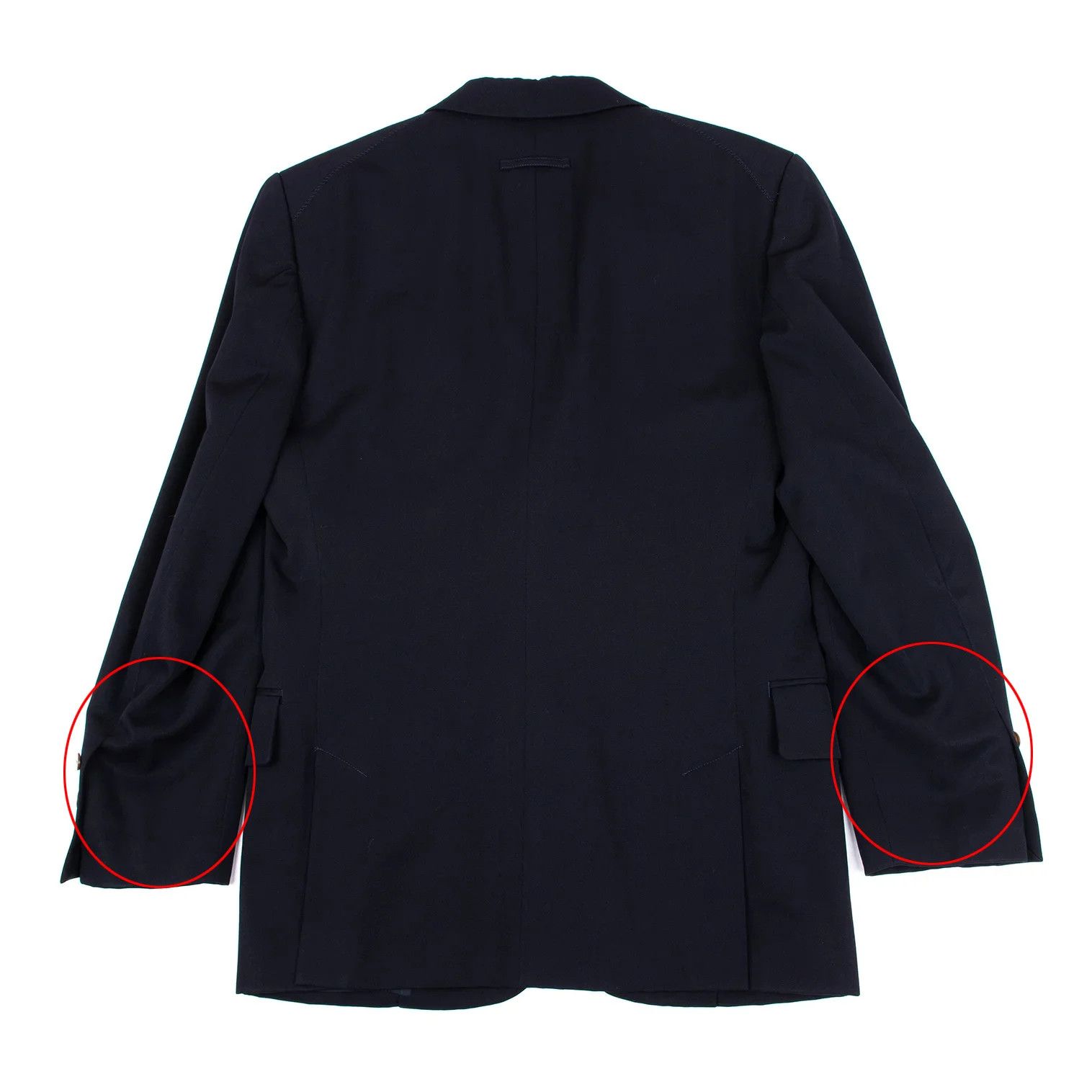 Jean Paul Gaultier Wool Peak Lapel Jacket in Navy, Size 48 Size US M / EU 48-50 / 2 - 15 Thumbnail
