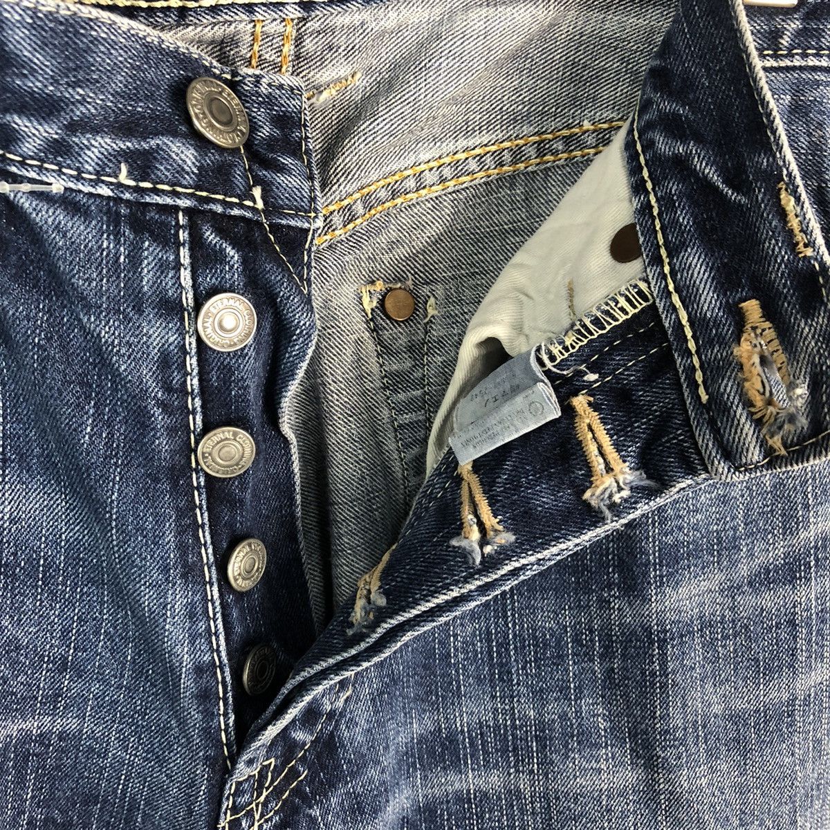 Eternal DL Eternal Blue Distressed Denim Pants #C143 Size US 29 - 11 Thumbnail