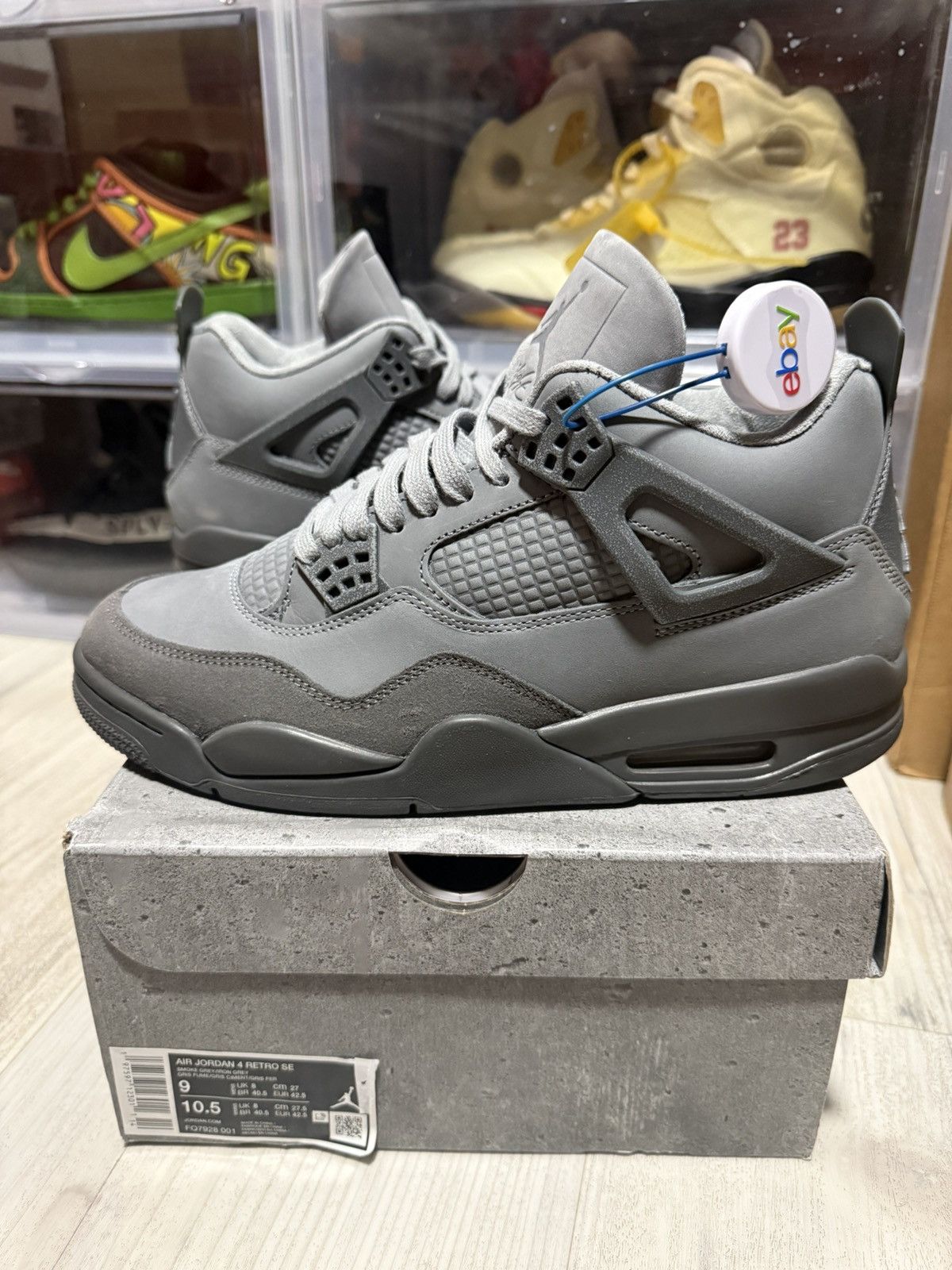 Jordan Brand Air Jordan 4 Retro Wet Cement Size US 9 / EU 42 - 1 Thumbnail