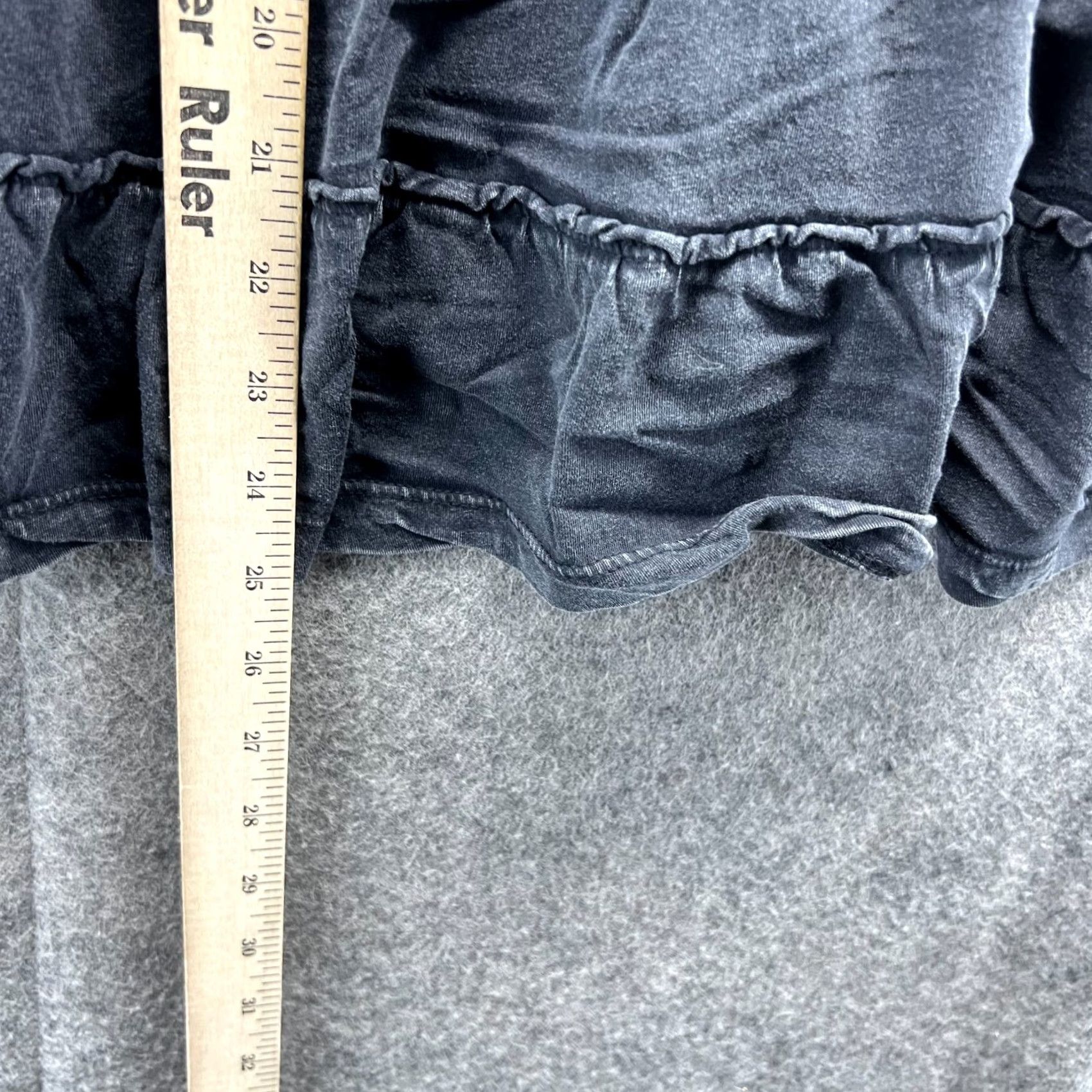 Anthropologie VINTAGE Anthropologie Blouse Shirt Womens Medium Gray Sleeveless Tank Top Ruffle Basic Casual Summer Spring Size M / US 6-8 / IT 42-44 - 6 Thumbnail