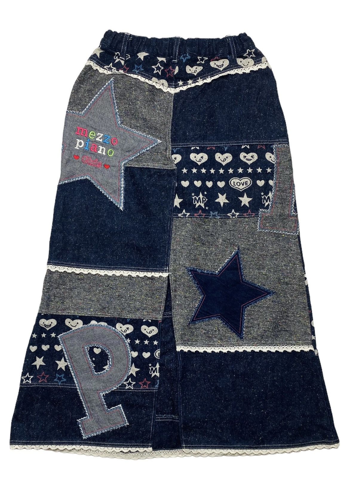 image of Angel Blue x Hysteric Glamour 2000S Mezzo Piano - Patchwork Star Denim Skirt, Women's (Size 24)