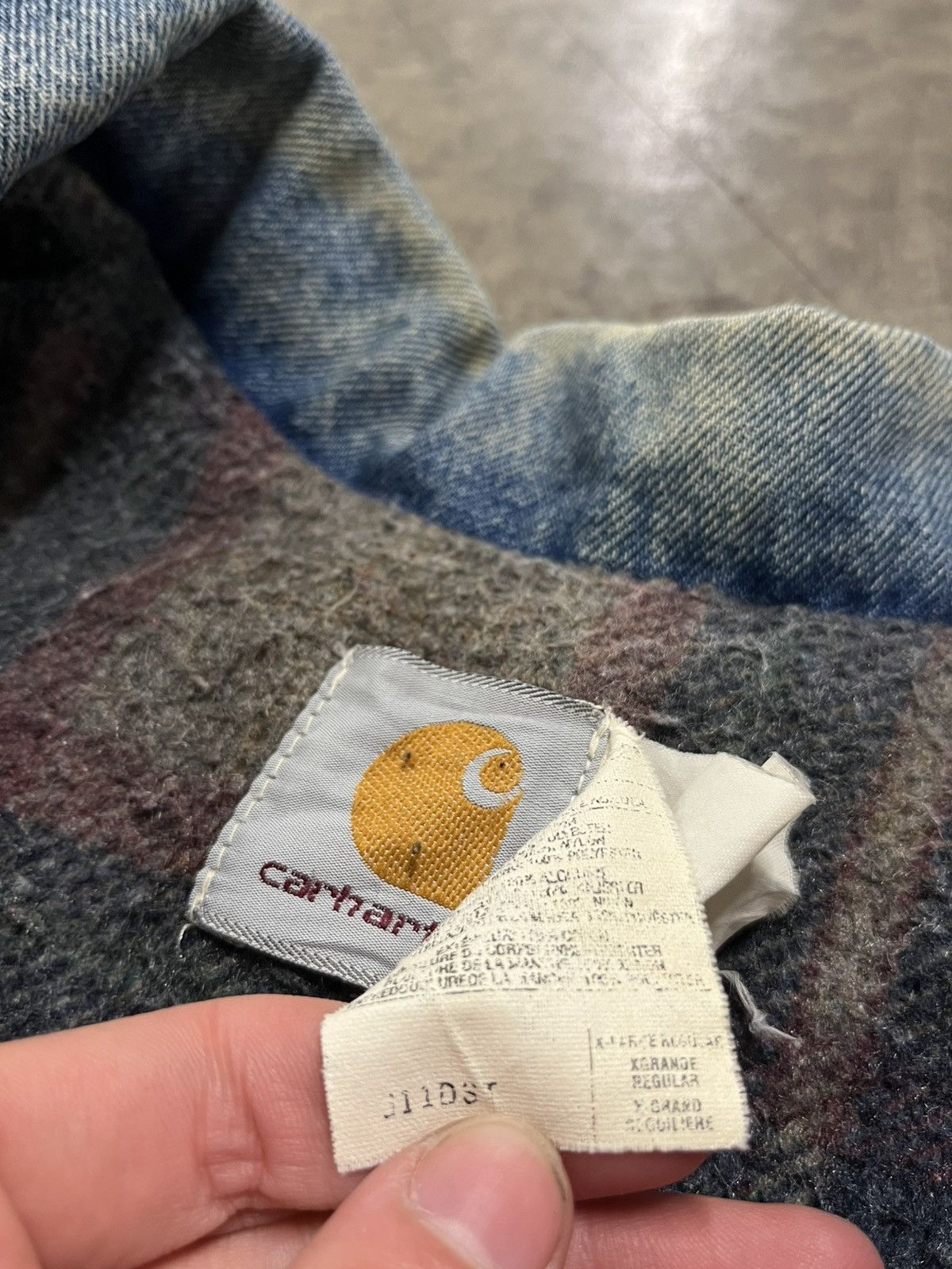 Carhartt × Vintage Carhartt denim trucker jacket blanket lined rare hype Size US XL / EU 56 / 4 - 14 Thumbnail