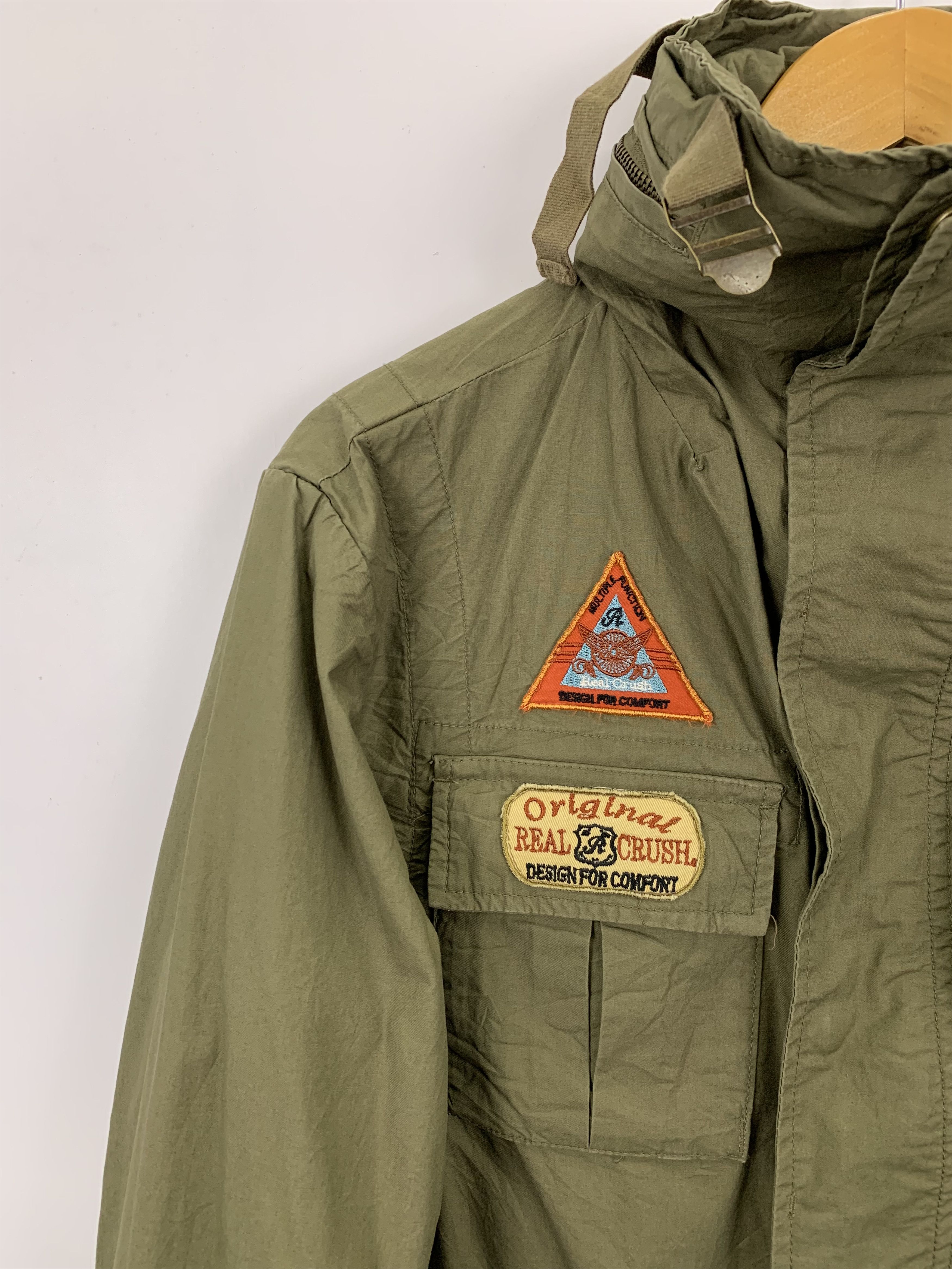 Vintage Vintage Real Crush Military Denim Jacket Patches J0905 Size US M / EU 48-50 / 2 - 10 Thumbnail