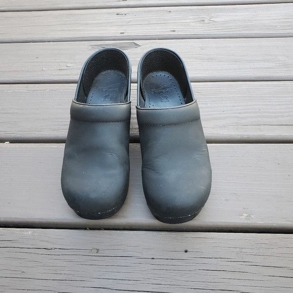 Dansko Dansko Professional Black Oiled Leather Platform Chunky Clog Size US 8.5 / IT 38.5 - 3 Thumbnail