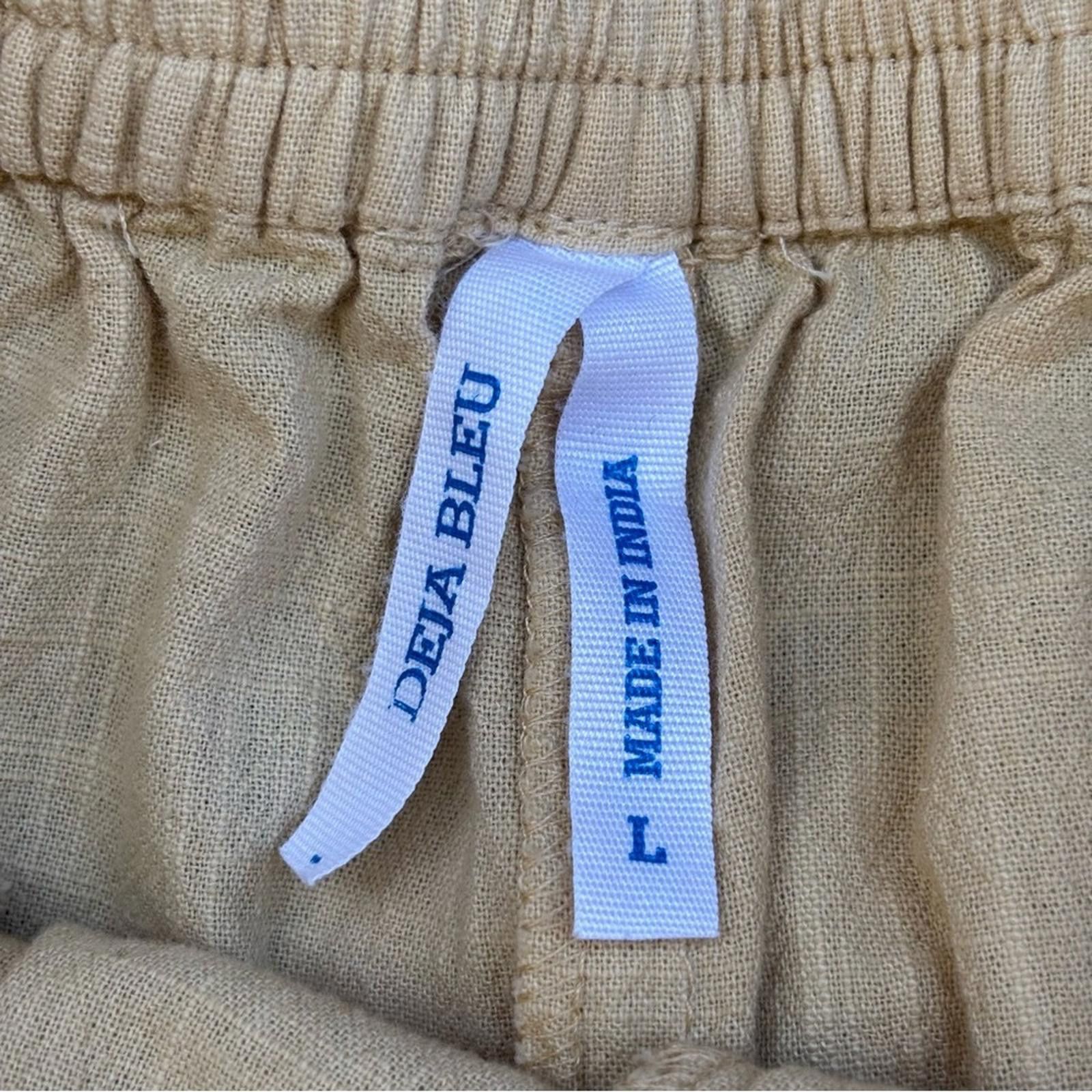 Other 100% cotton Tan Wide Leg Pants Size L Size 36" / US 14 / IT 50 - 4 Thumbnail