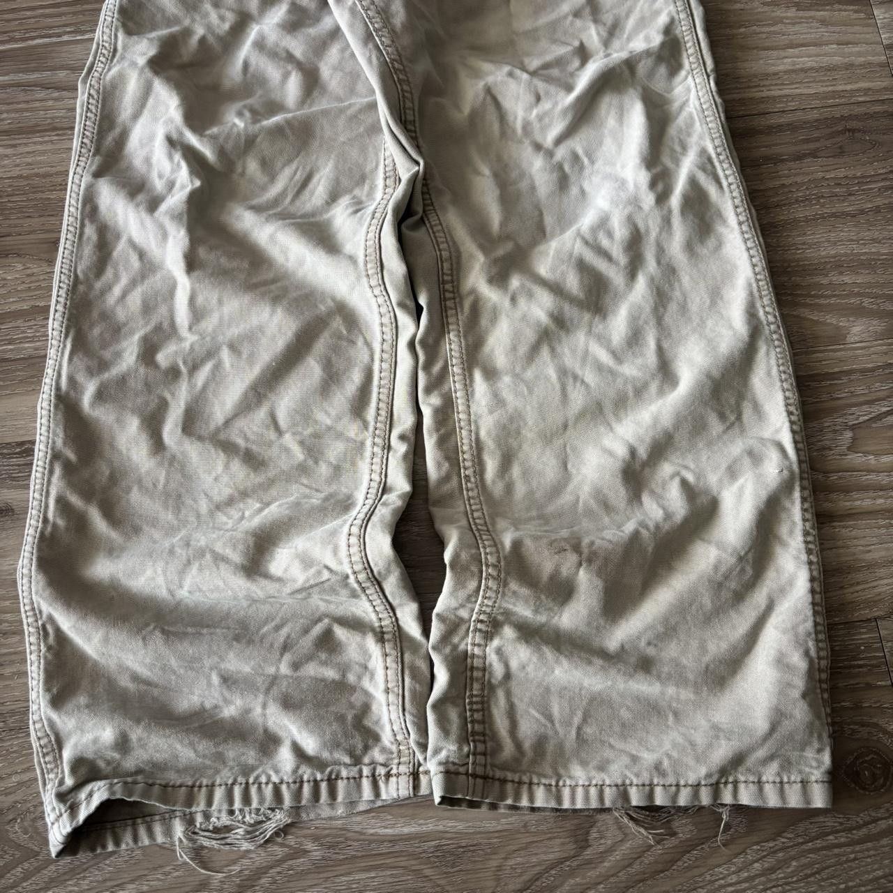 Vintage Crazy Vintage Y2K/2000s Light Tan Khaki Streetwear Carpenter Pants! 36x32 Size US 36 / EU 52 - 7 Thumbnail