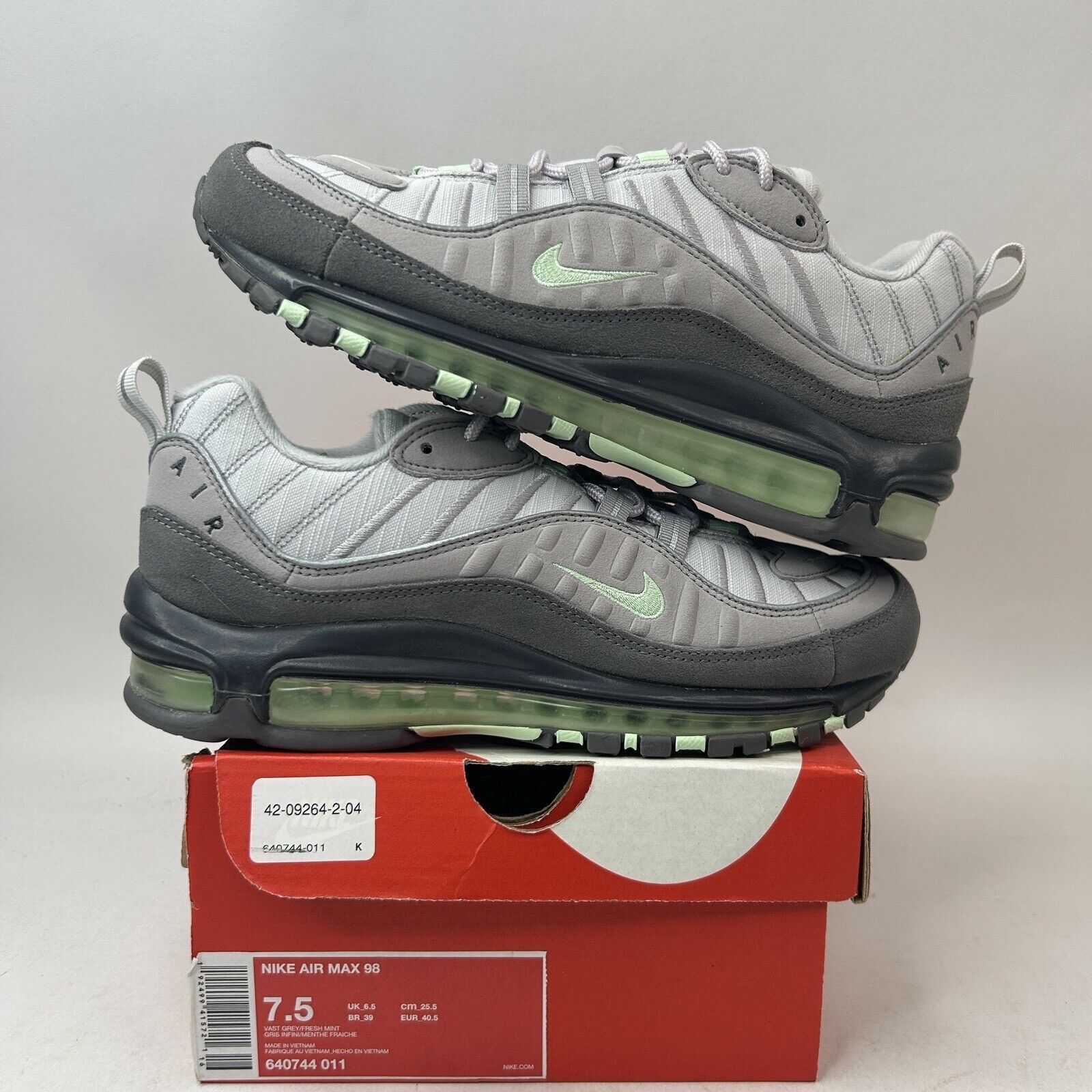 Nike Nike Air Max 98 “Vast Grey Fresh Mint Green” 2024 Size US 7.5 / EU 40-41 - 1 Thumbnail