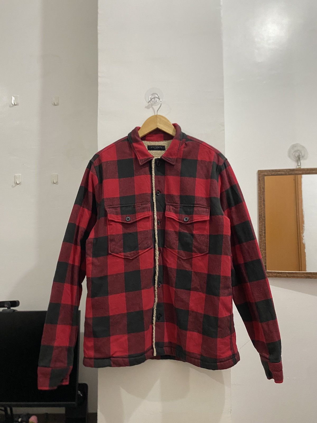 Allsaints ALL SAINTS CLAYPOOL CHECK SHERPA JACKET Size US M / EU 48-50 / 2 - 1 Thumbnail