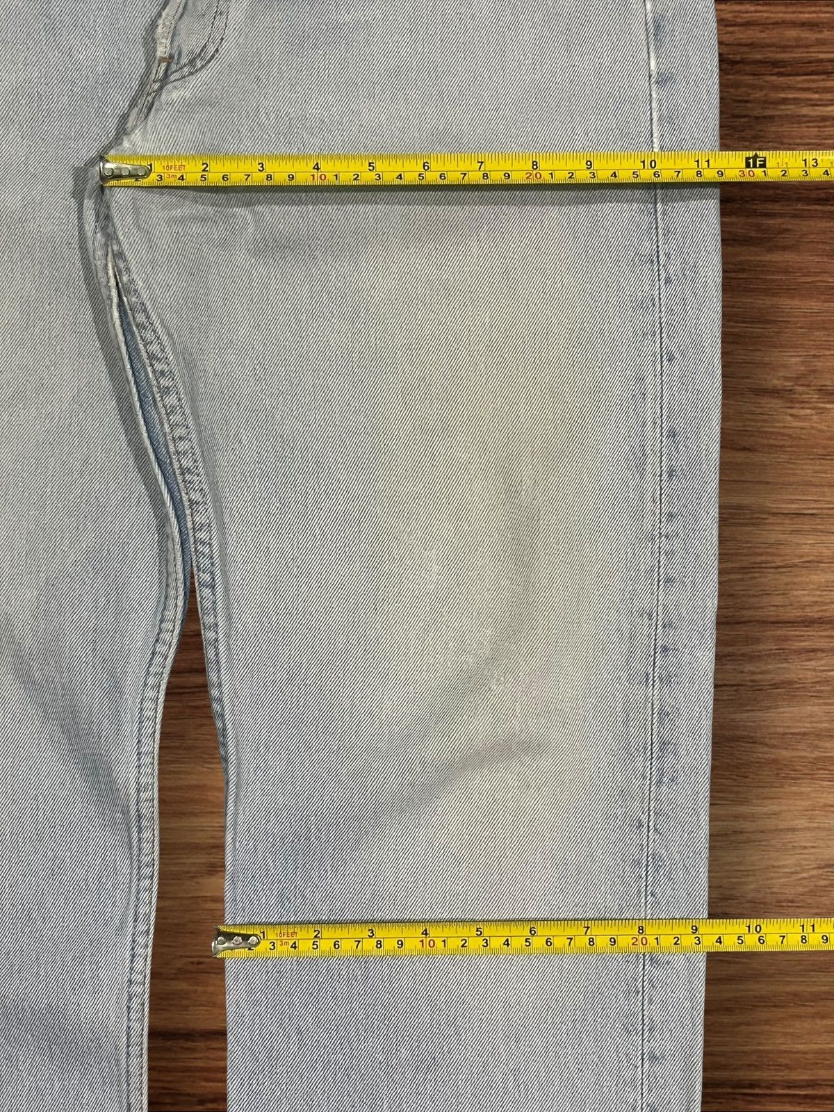 Levi's × Levi's Vintage Clothing Vintage 90s Levi’s 501 Light Blue Washed Button Fly Jeans Size US 33 - 18 Thumbnail