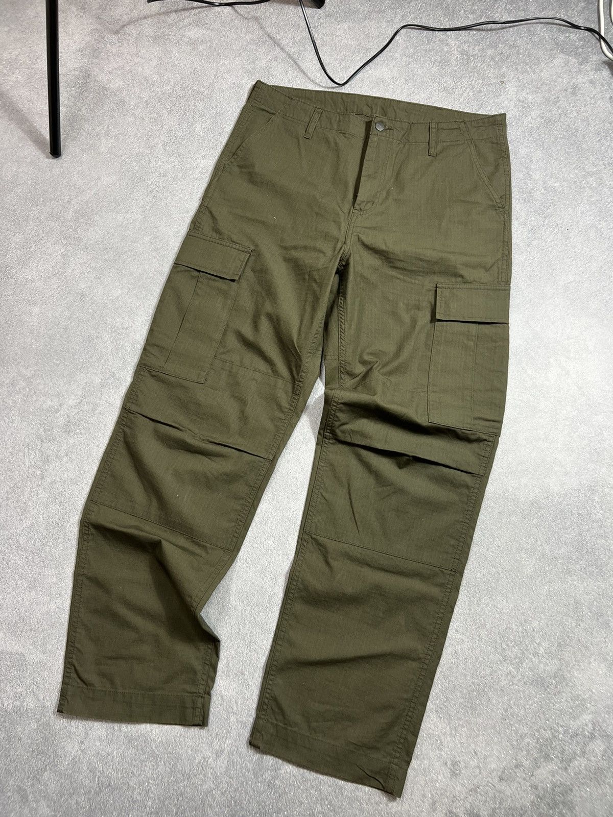 Carhartt Vintage Carhartt Cargo Green Pants Faded Thrashed HYPE Size US 34 / EU 50 - 3 Thumbnail
