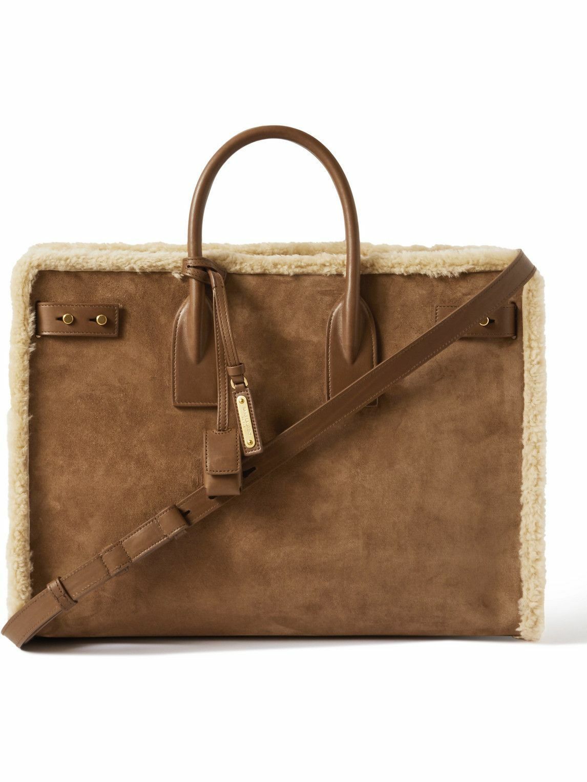 Saint Laurent Paris o1tp1o0125 Size: OS/Tote Bag In Shearling in Brown Size ONE SIZE - 1 Thumbnail