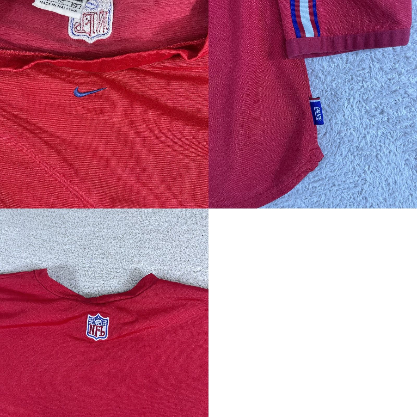Nike VINTAGE Nike New York Giants Shirt Mens XL Red Center Swoosh 90s Pro Line Y2K Long Sleeve? Size US XL / EU 56 / 4 - 10 Thumbnail