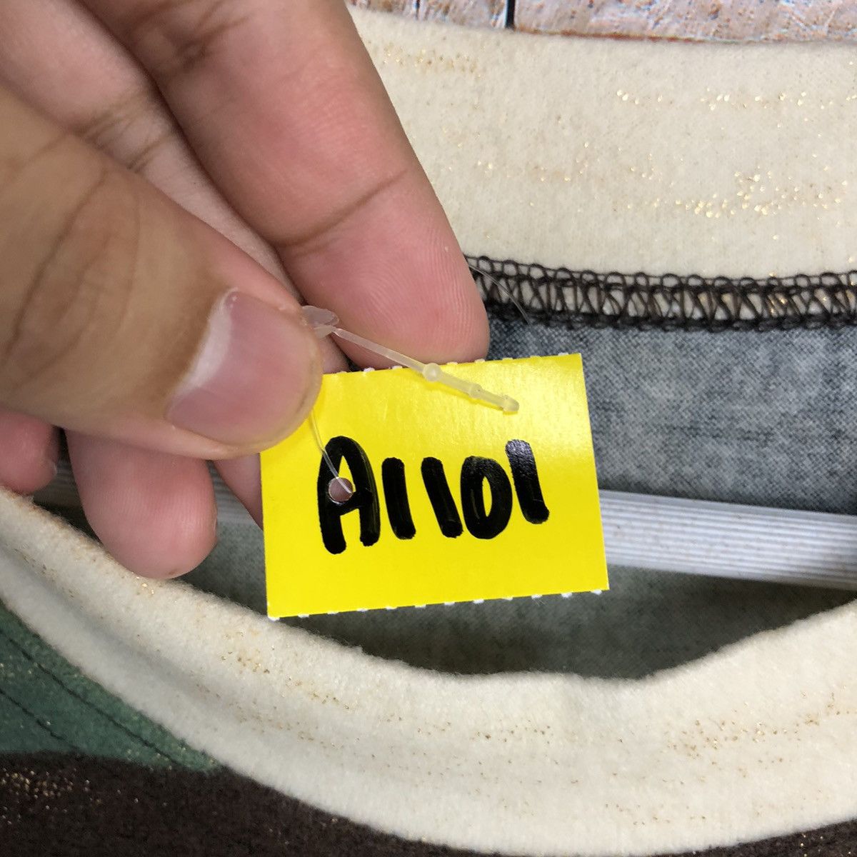 Homespun Knitwear × Japanese Brand × OVER THE STRiPES Japanese Brand vintage Stripe Knitwear #A1101 Size M / US 6-8 / IT 42-44 - 9 Thumbnail